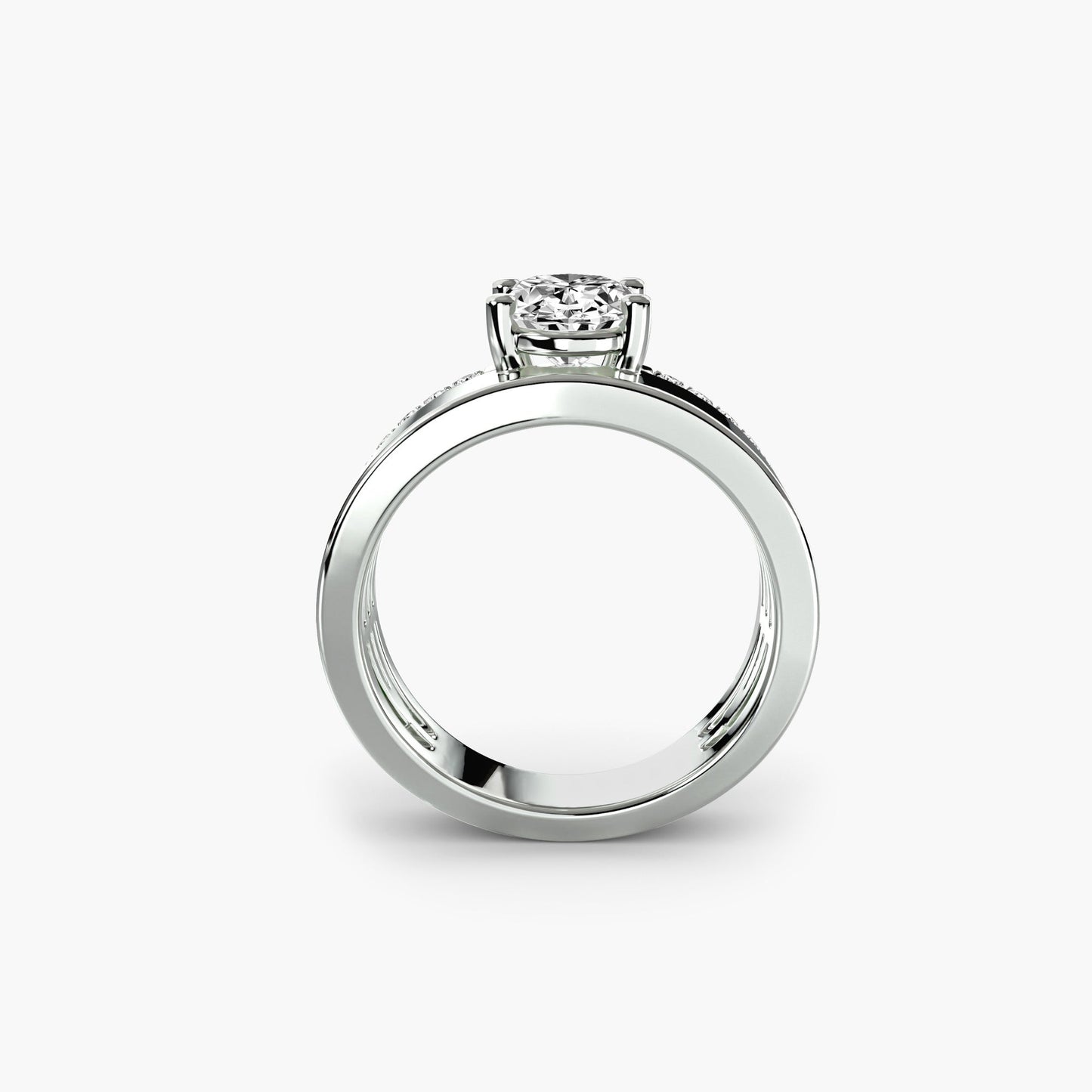 Setting Gold with Fine Diamond – front view