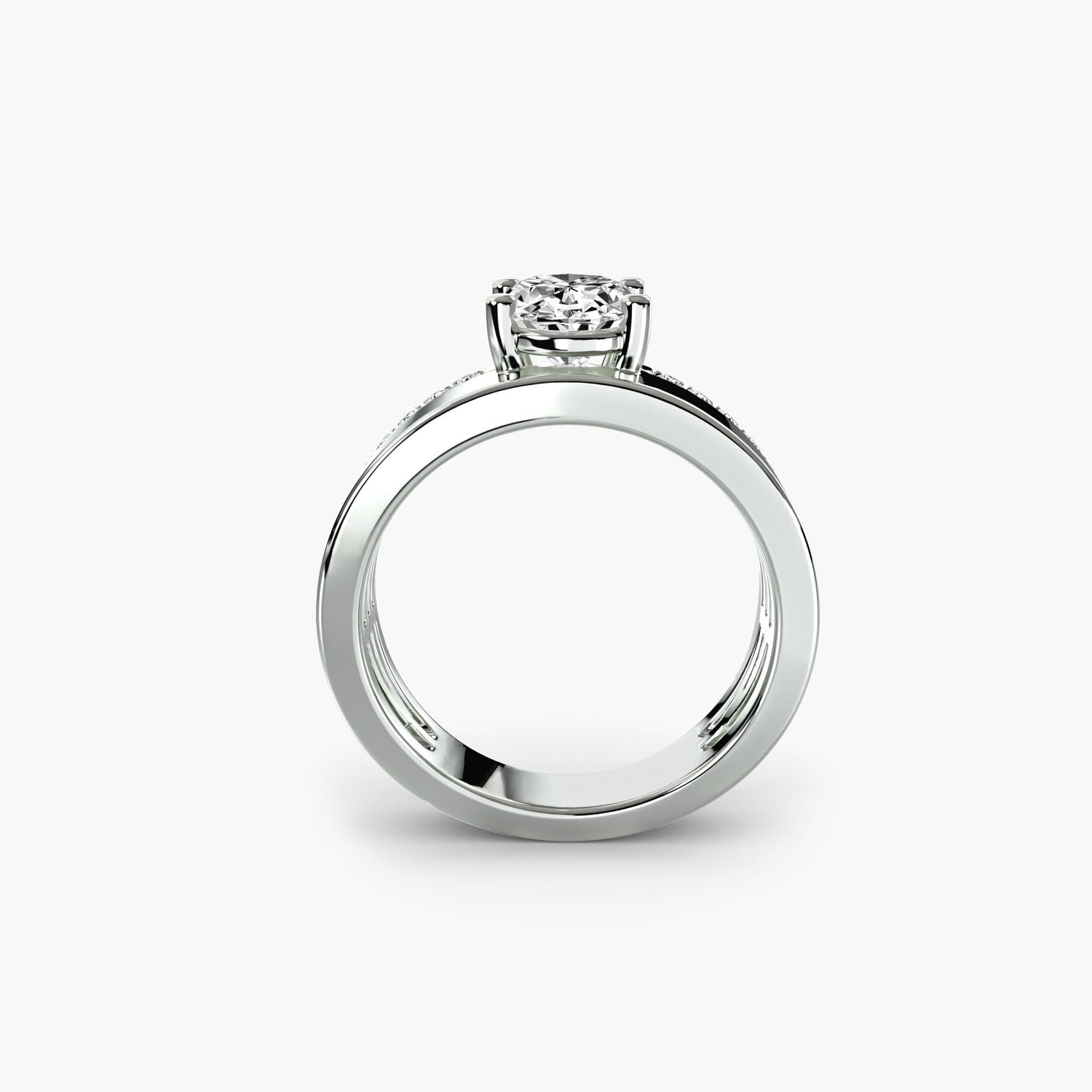 Setting Gold with Fine Diamond – front view