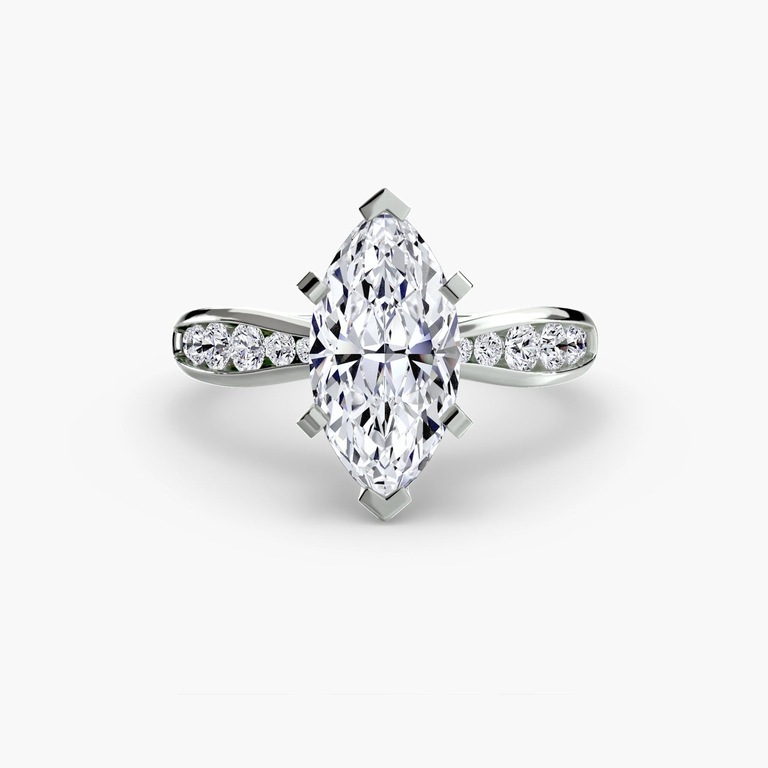 Gemstone Round Cut Setting in Gold – main view