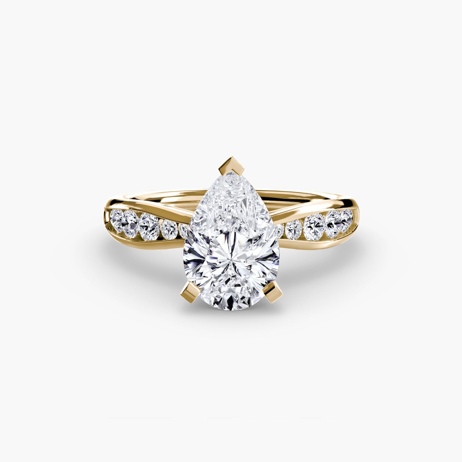 Setting Gold with Gemstone – top view
