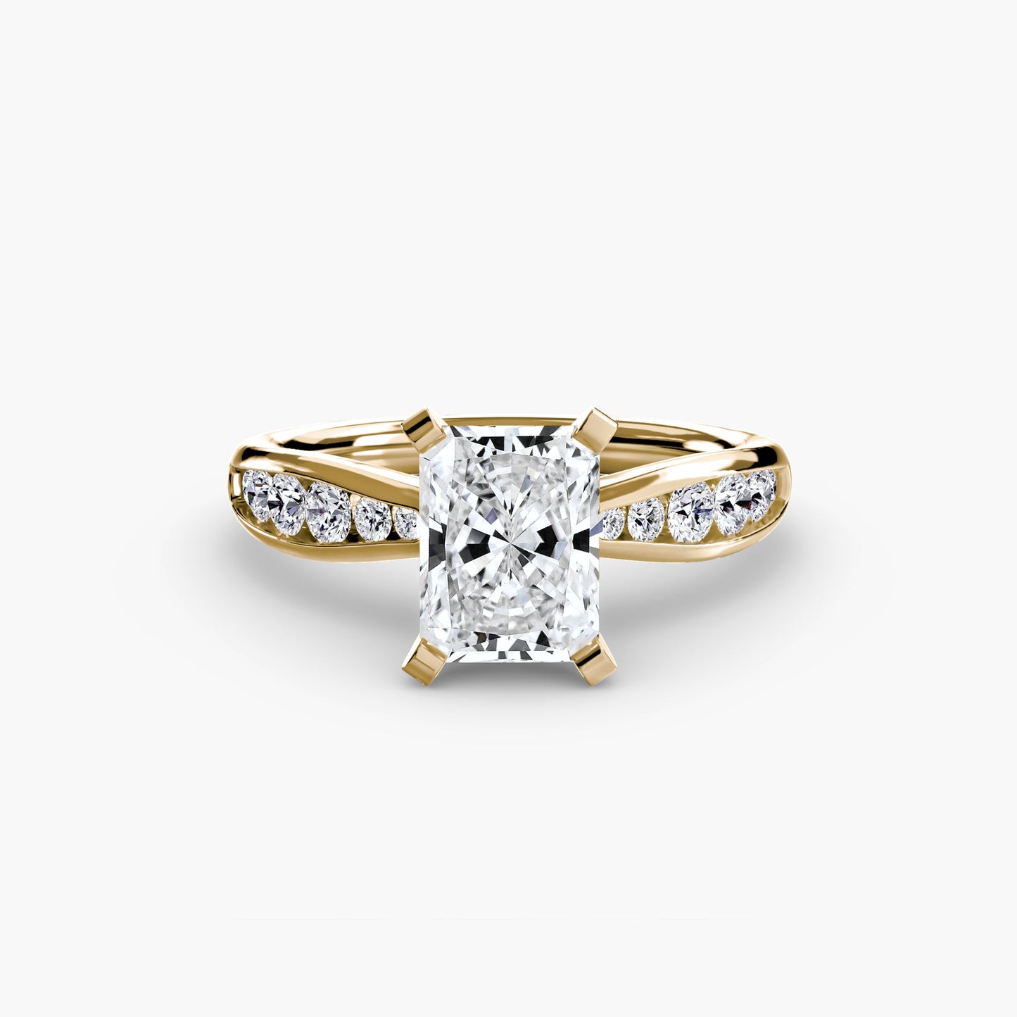 Gemstone Round Cut Setting in Gold – alternate view