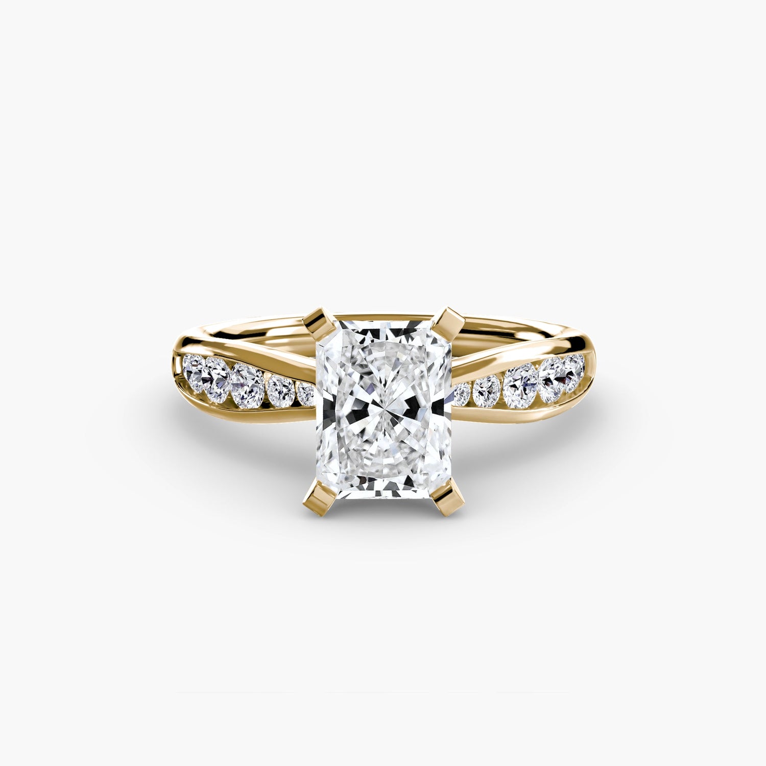 Gemstone Round Cut Setting in Gold – alternate view
