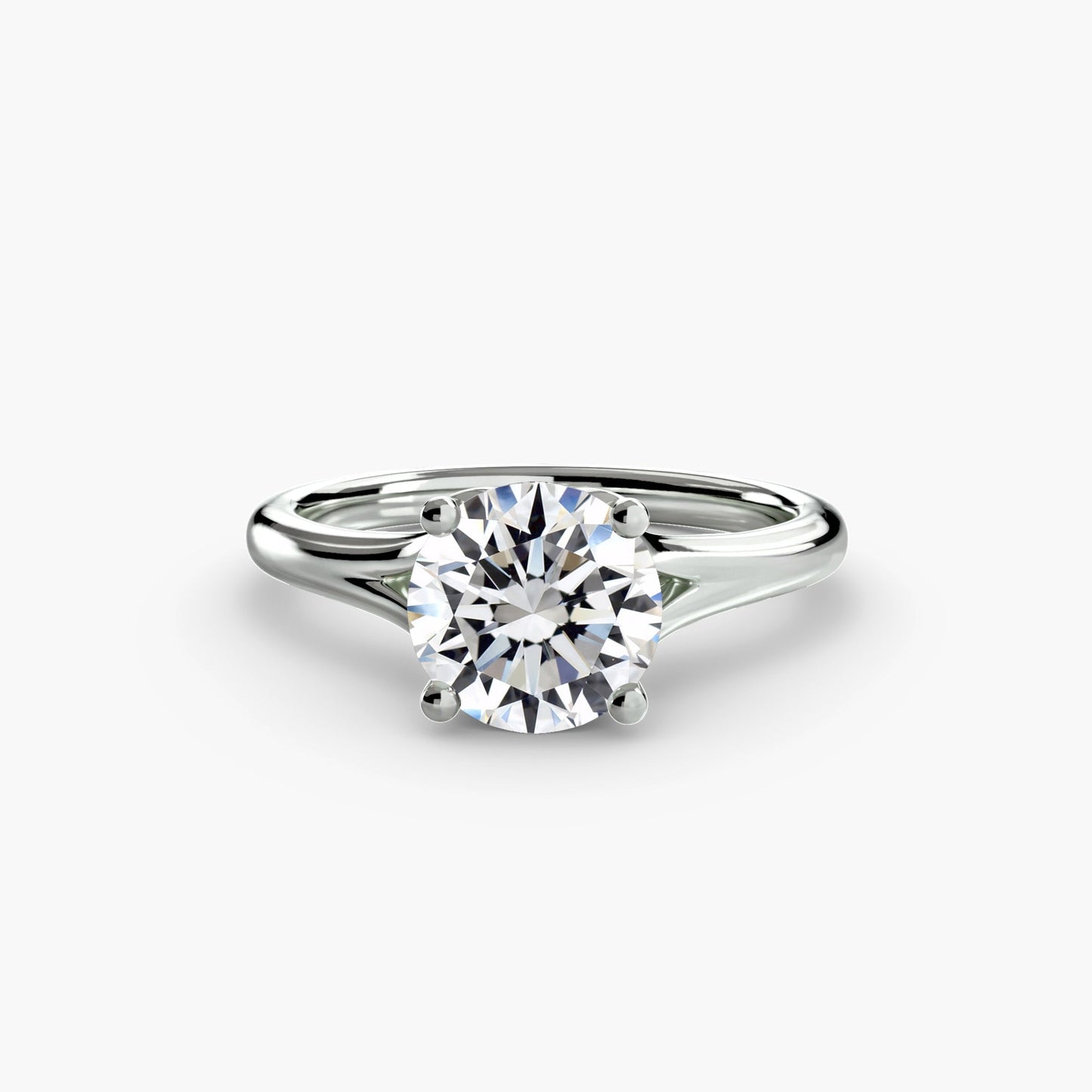 Brilliant Diamond Setting in Gold – profile view