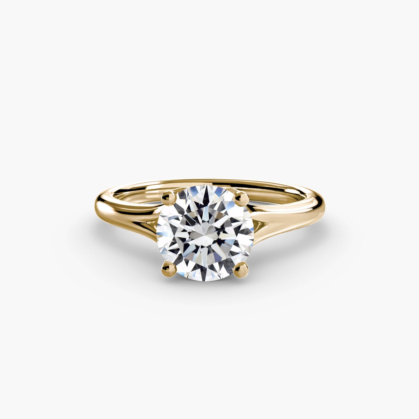 Setting Gold with Brilliant Diamond – top view