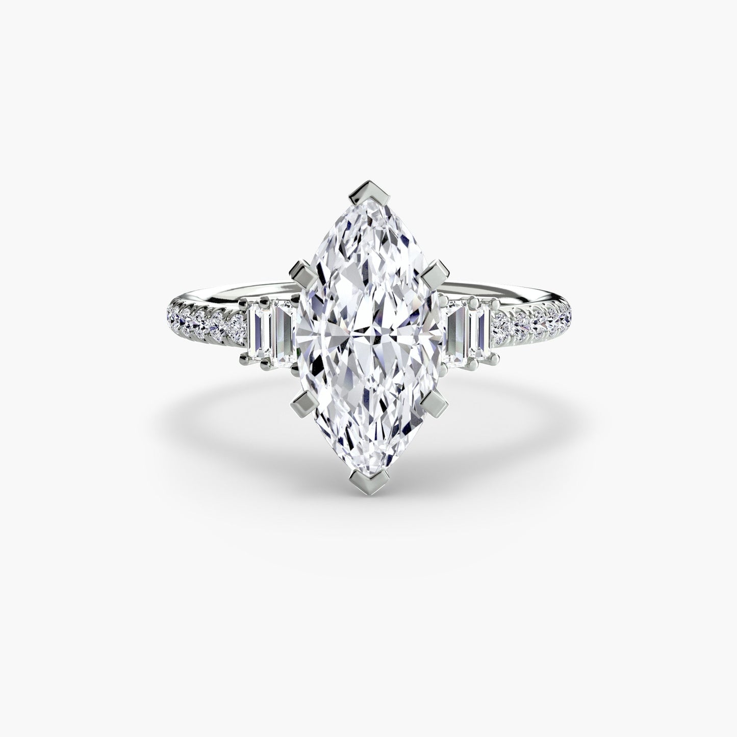 Round Cut Gemstone ring in Gold – main view