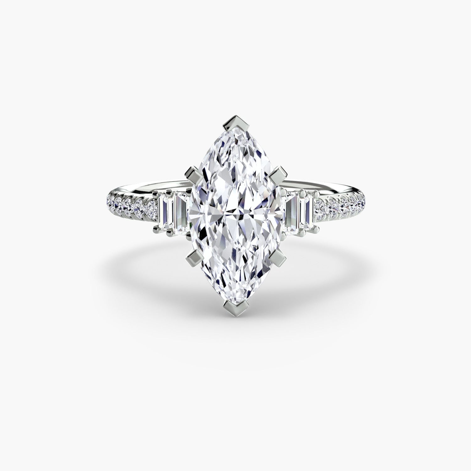 Round Cut Gemstone ring in Gold – main view