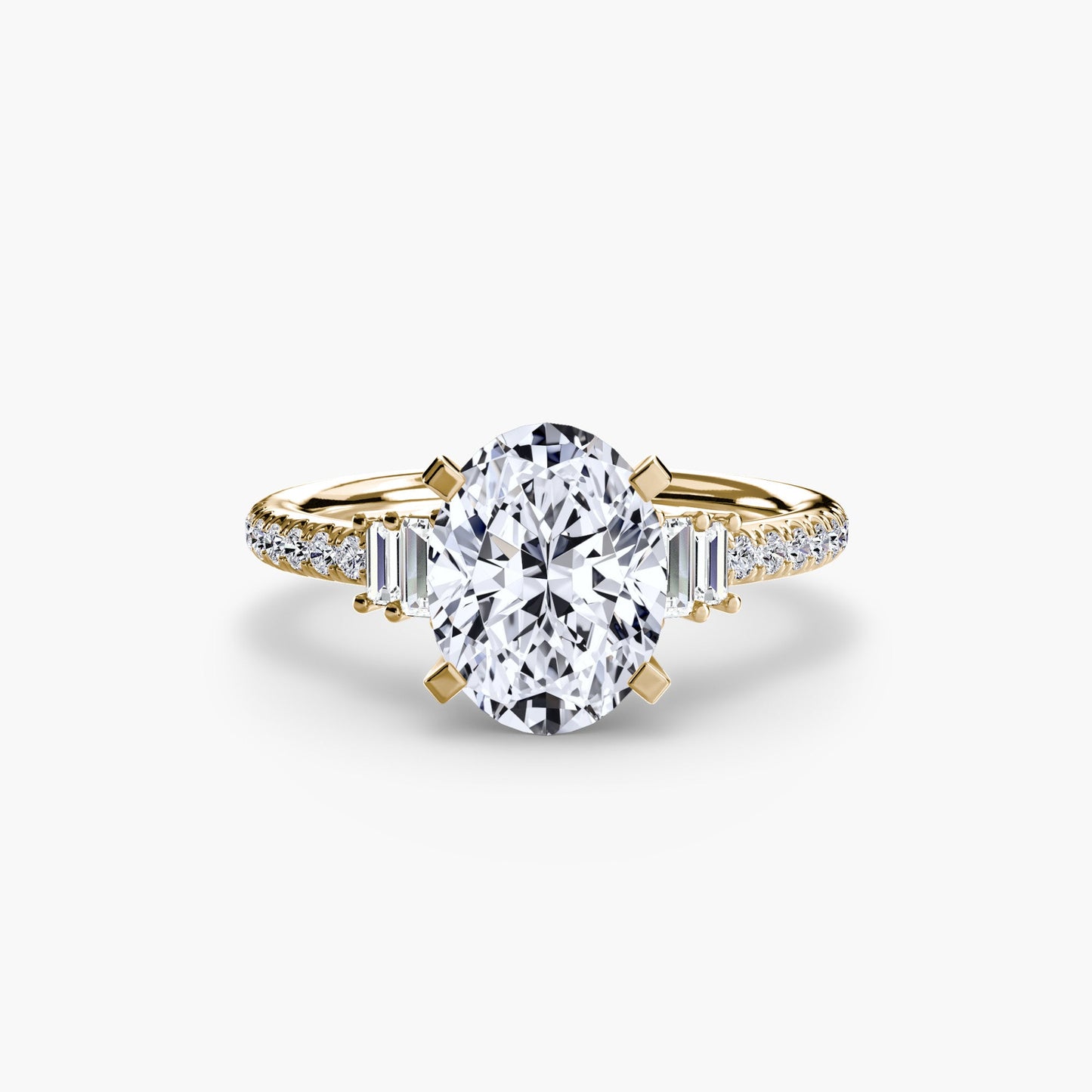 Earth-Mined Gemstone Setting ct Gold – profile view