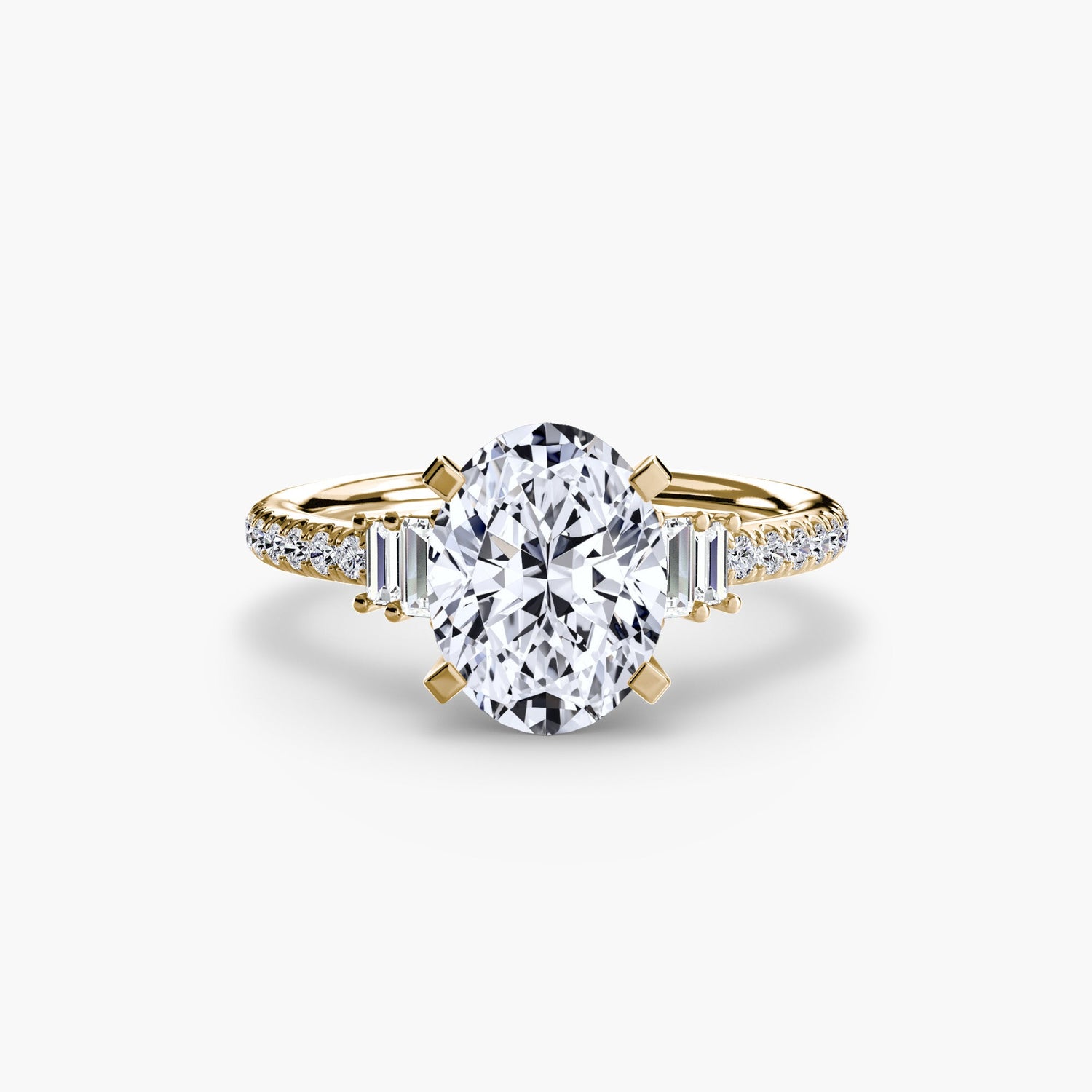 Earth-Mined Gemstone Setting ct Gold – profile view