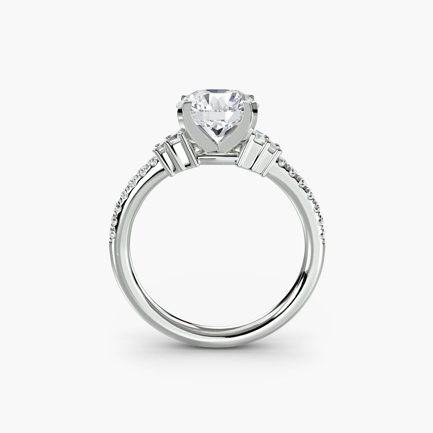 Earth-Mined Gemstone Setting ct Gold – front view