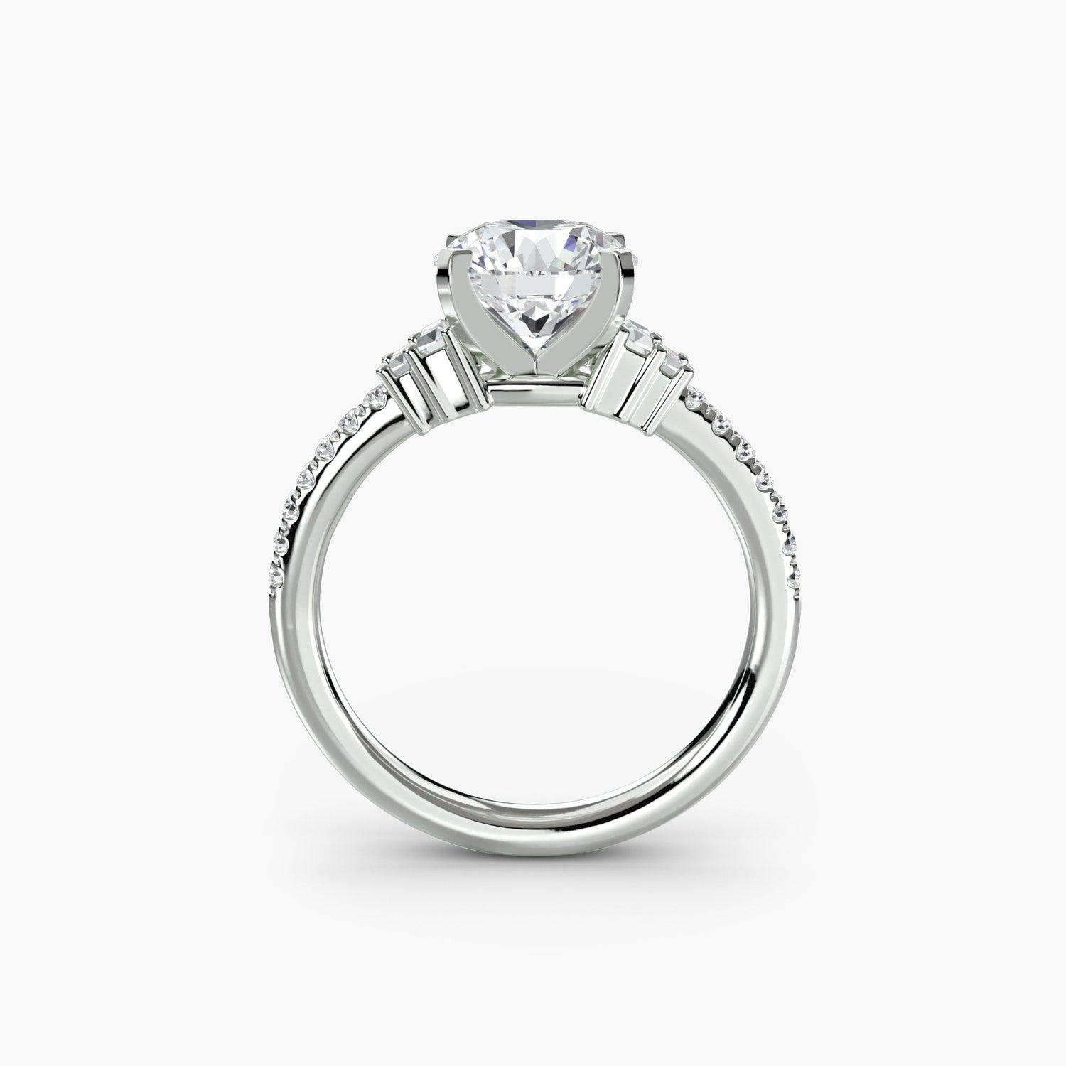 Earth-Mined Gemstone Setting ct Gold – front view