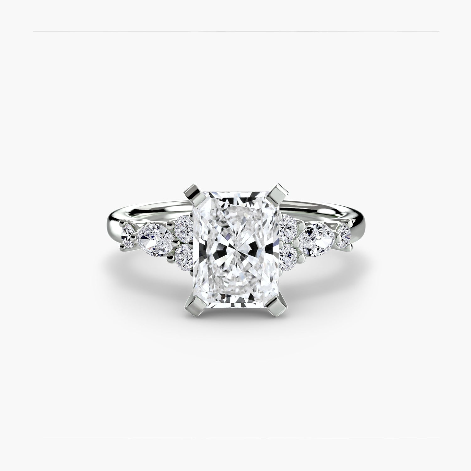 Precious Stone Round Brilliant Setting in Gold – alternate view