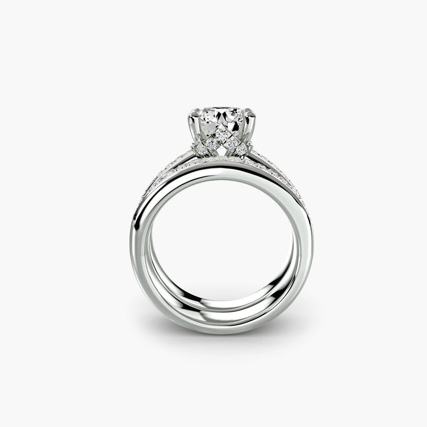 Fine Diamond Setting 1.08-ct Gold – front view