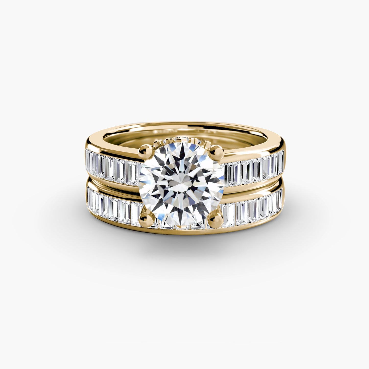 Handmade Fine Diamond Setting 1.08 ct – side view