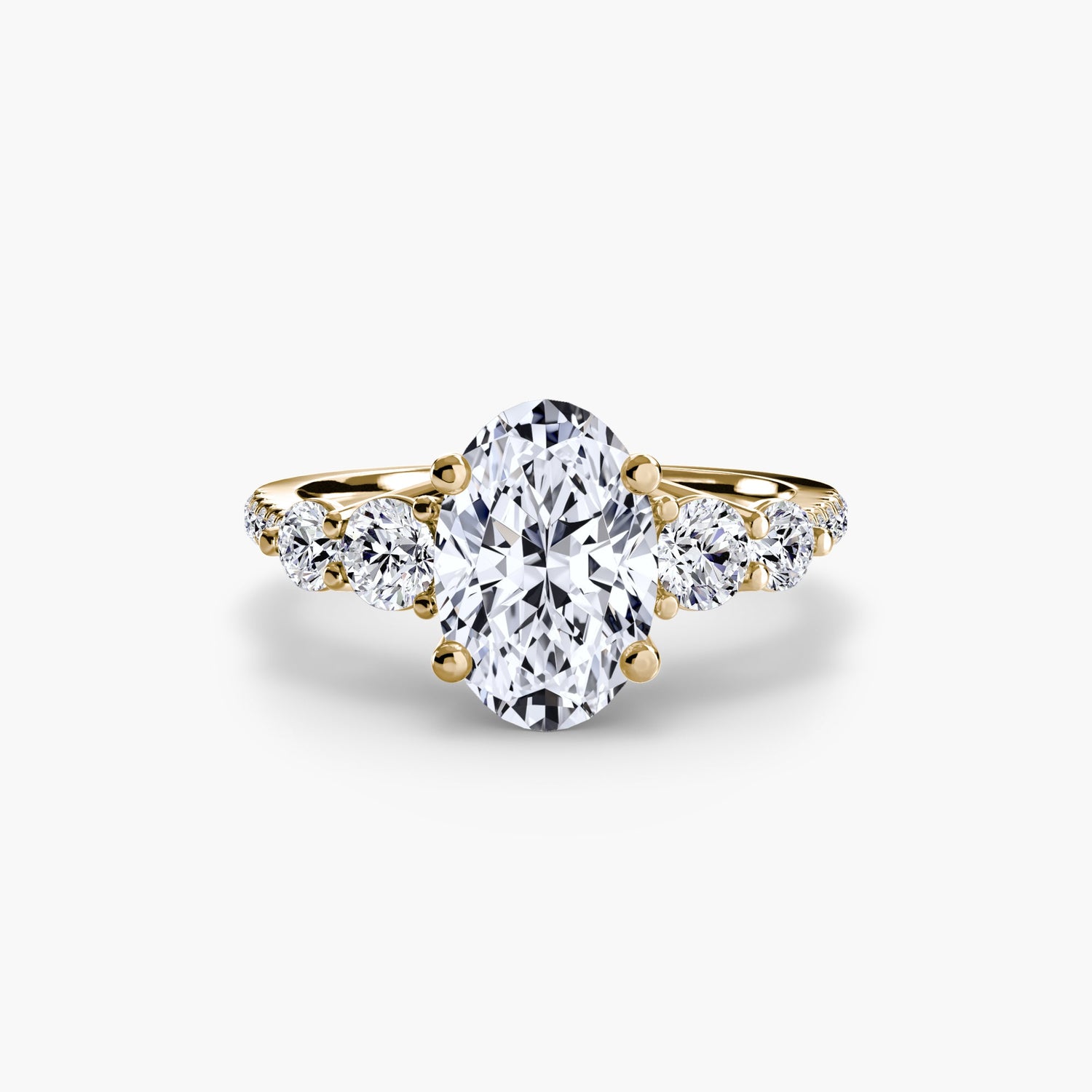 Authentic Brilliant Diamond Setting 0.49 ct Gold – profile view