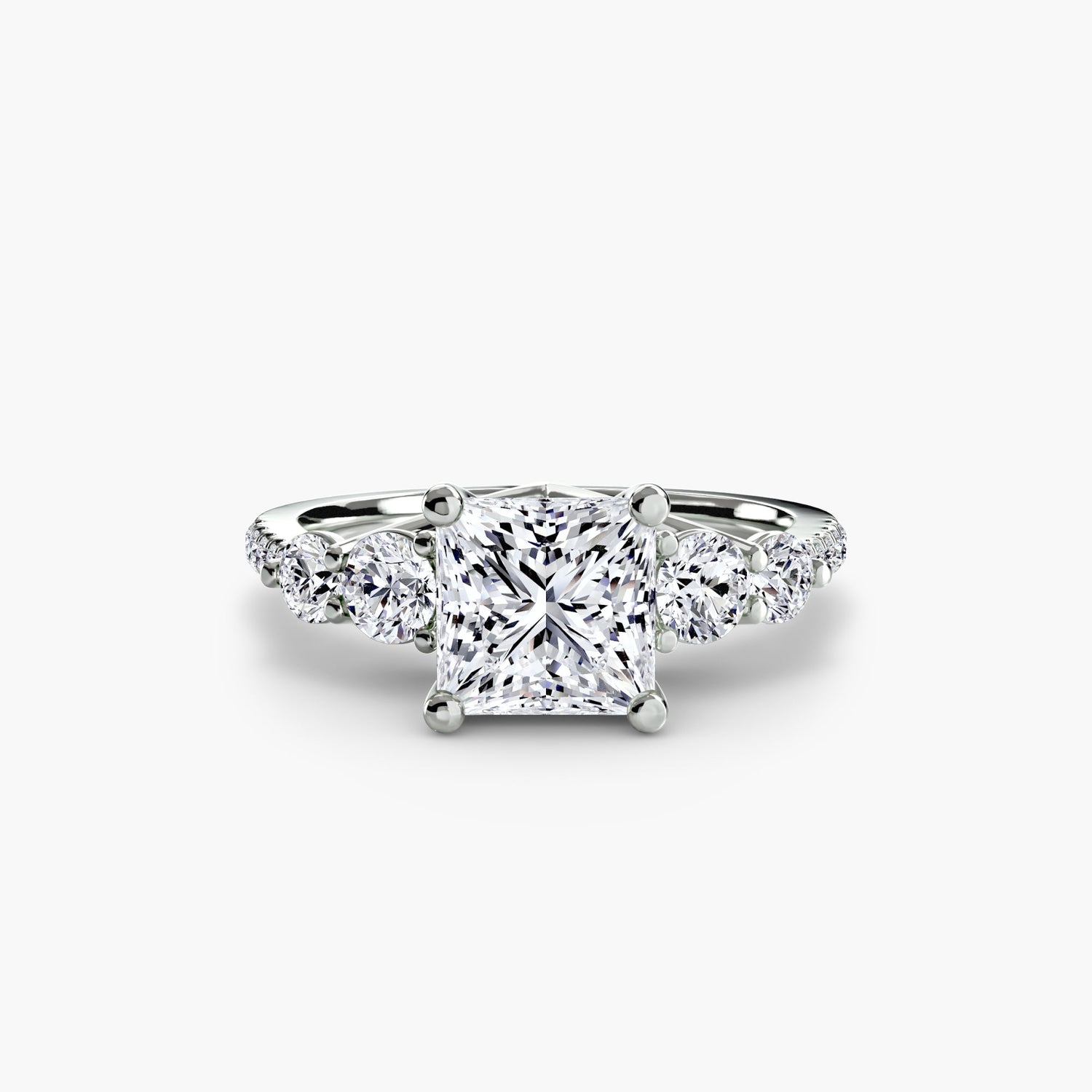 Fine Brilliant Diamond Setting 0.49 ct – side view