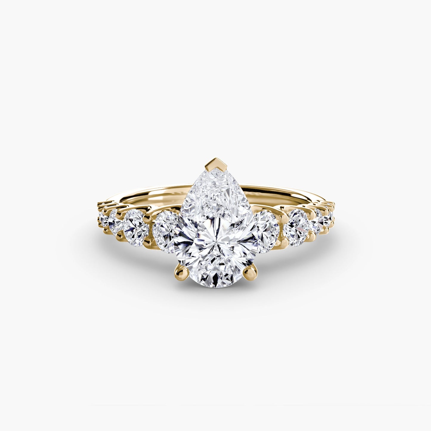 Luxury Brilliant Diamond Setting 1.38 ct – top view