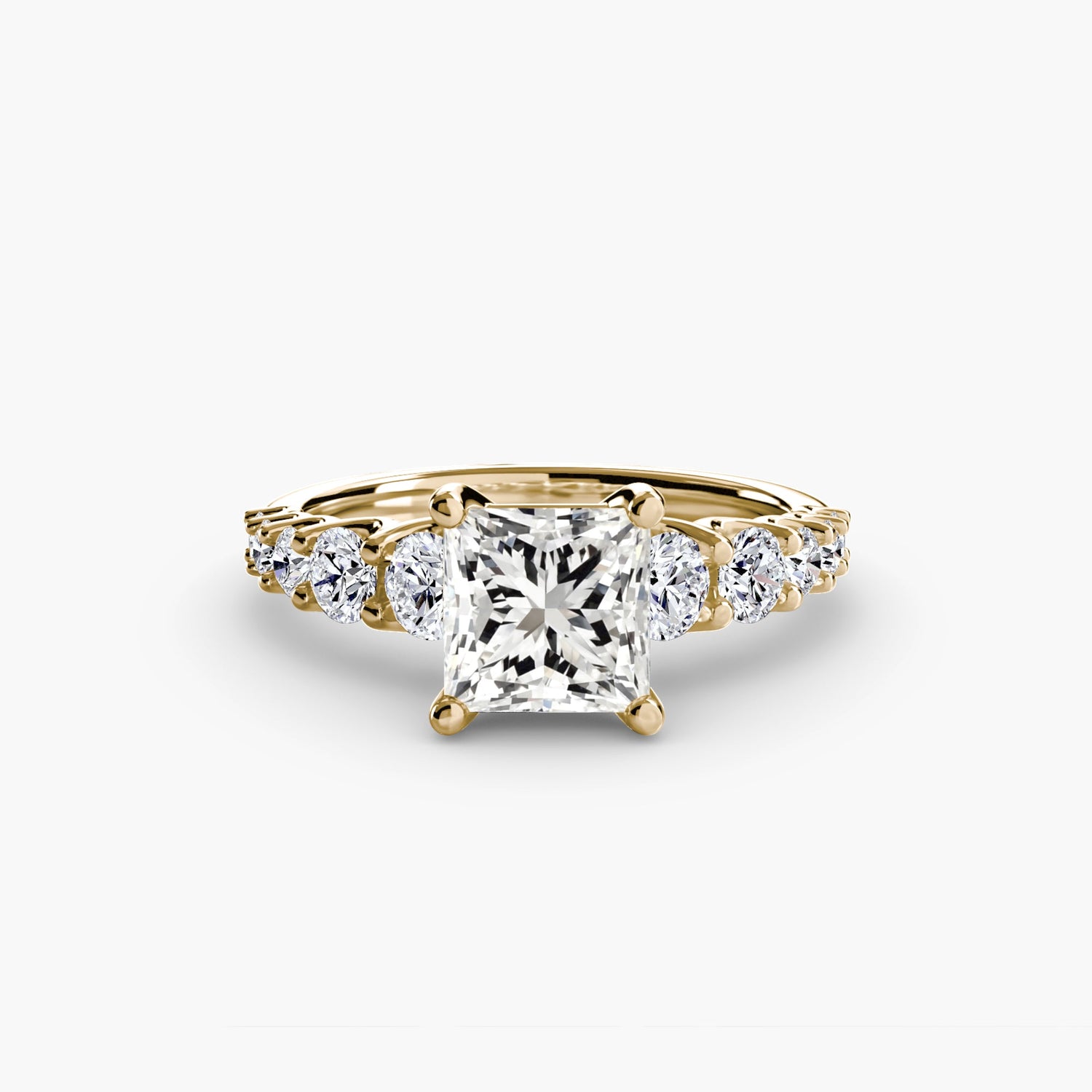 Natural Brilliant Diamond Setting 1.38 ct Gold – side view