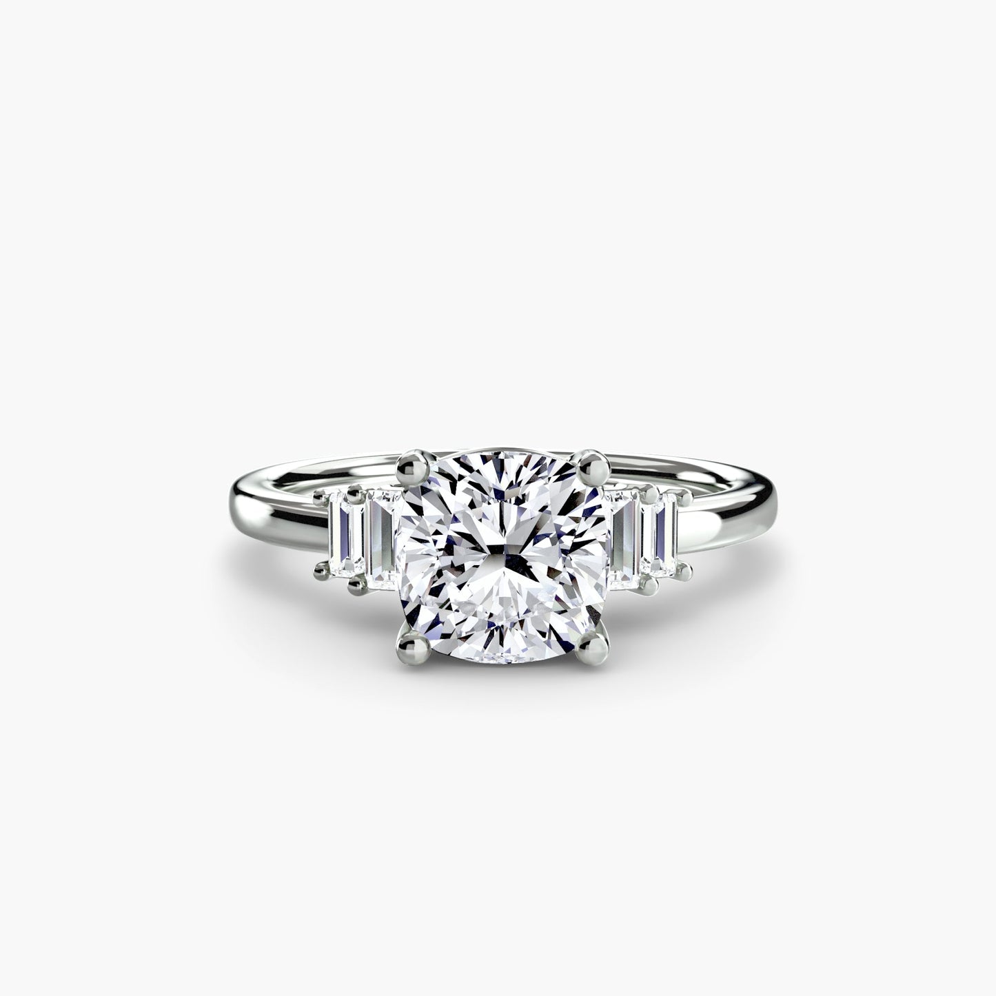 Earth-Mined Diamond Setting 0.17 ct Gold – angle view