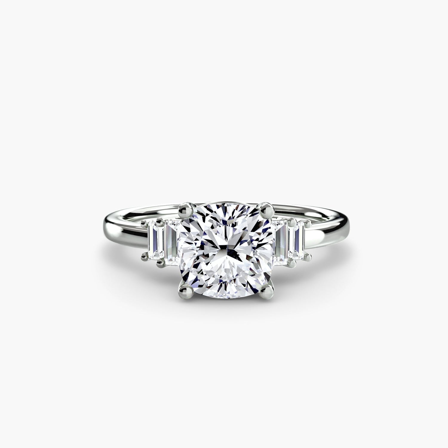 Earth-Mined Diamond Setting 0.17 ct Gold – angle view