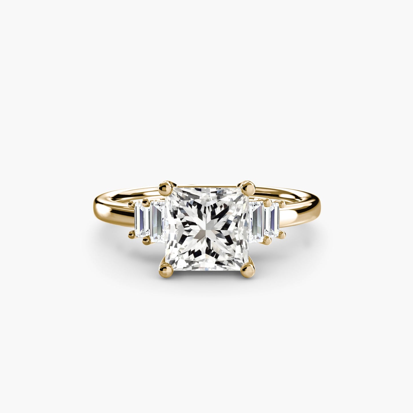 Custom Diamond Setting 0.17 ct – side view