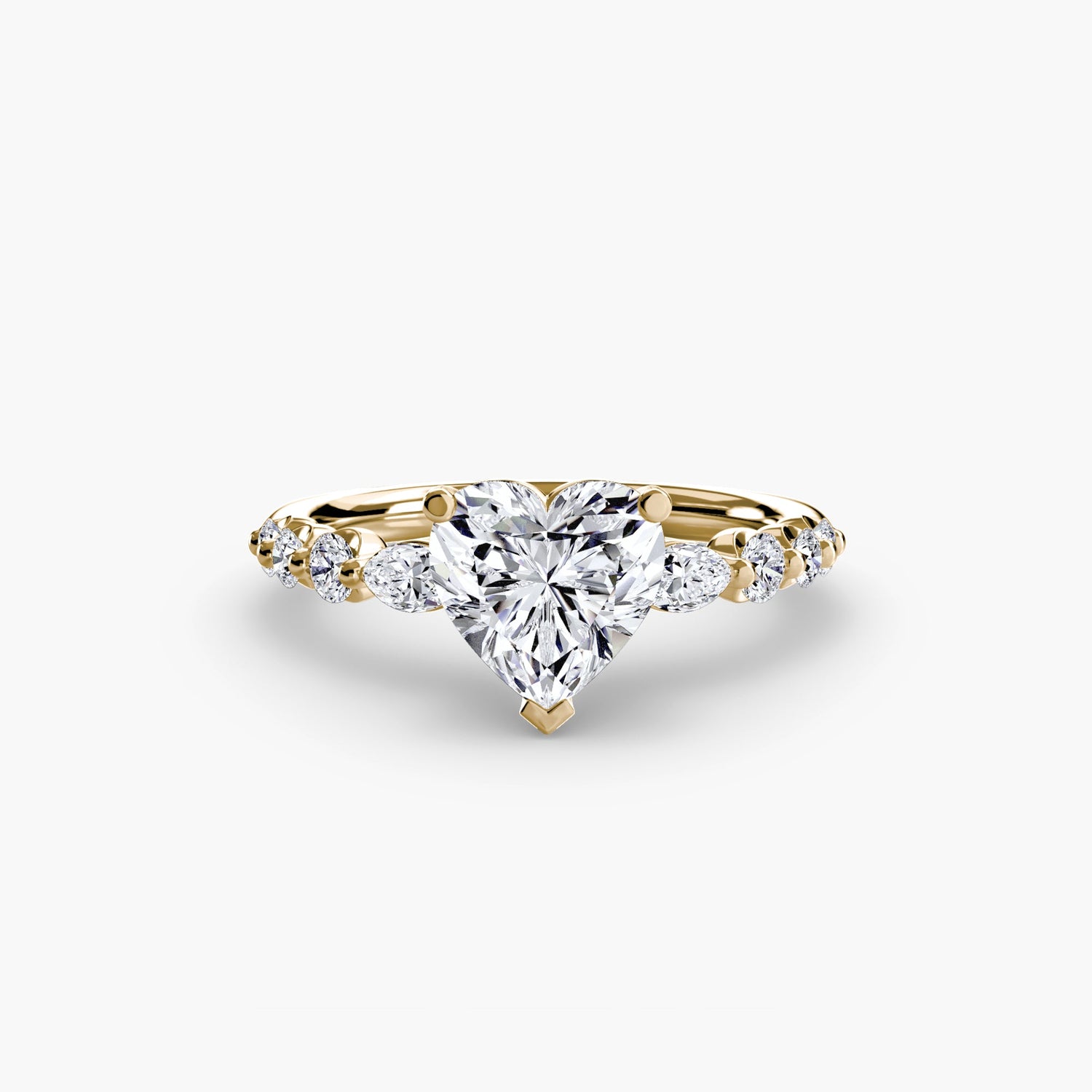 Brilliant Diamond Round Brilliant Setting in Gold – detail view