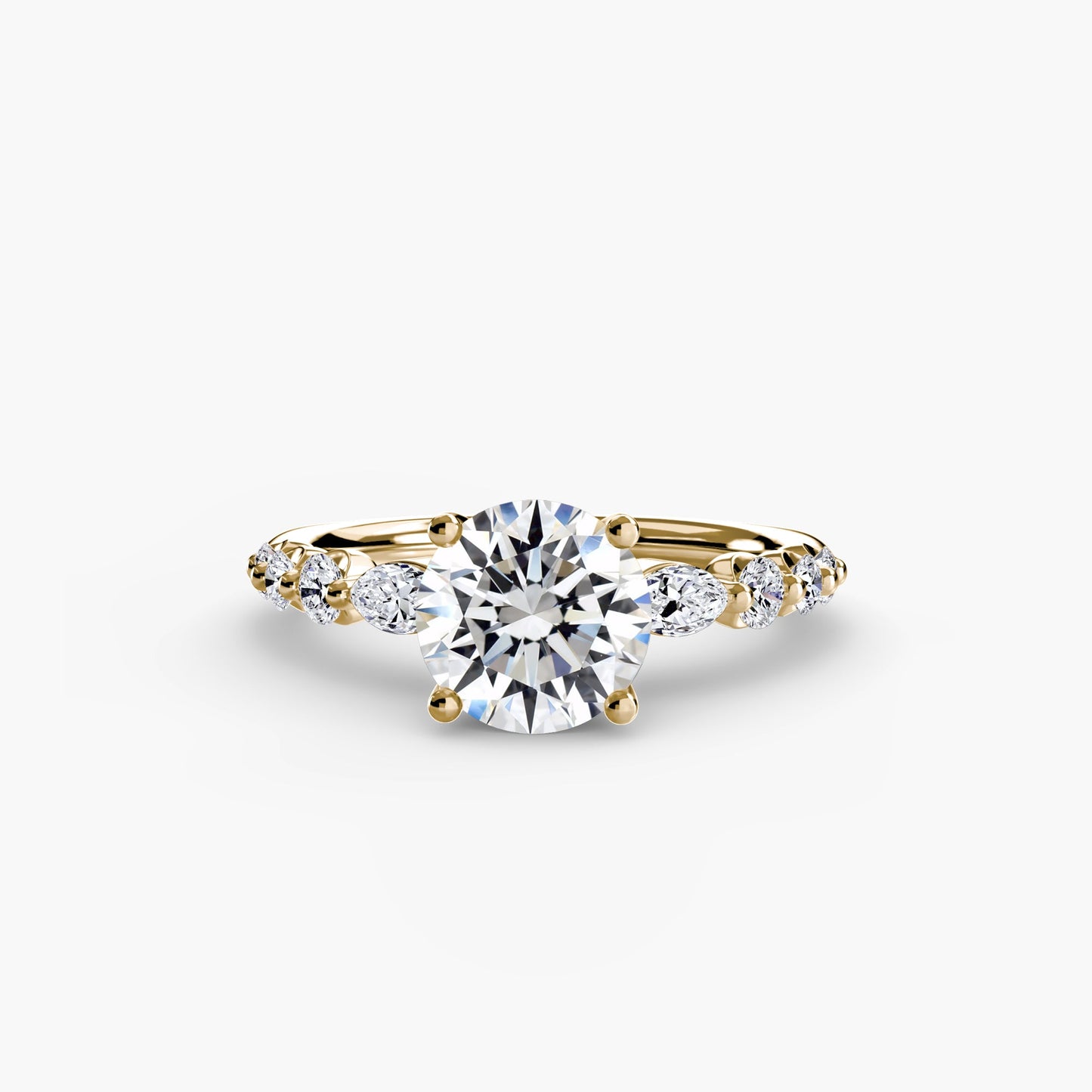 Real Brilliant Diamond Setting 0.29 ct Gold – front view