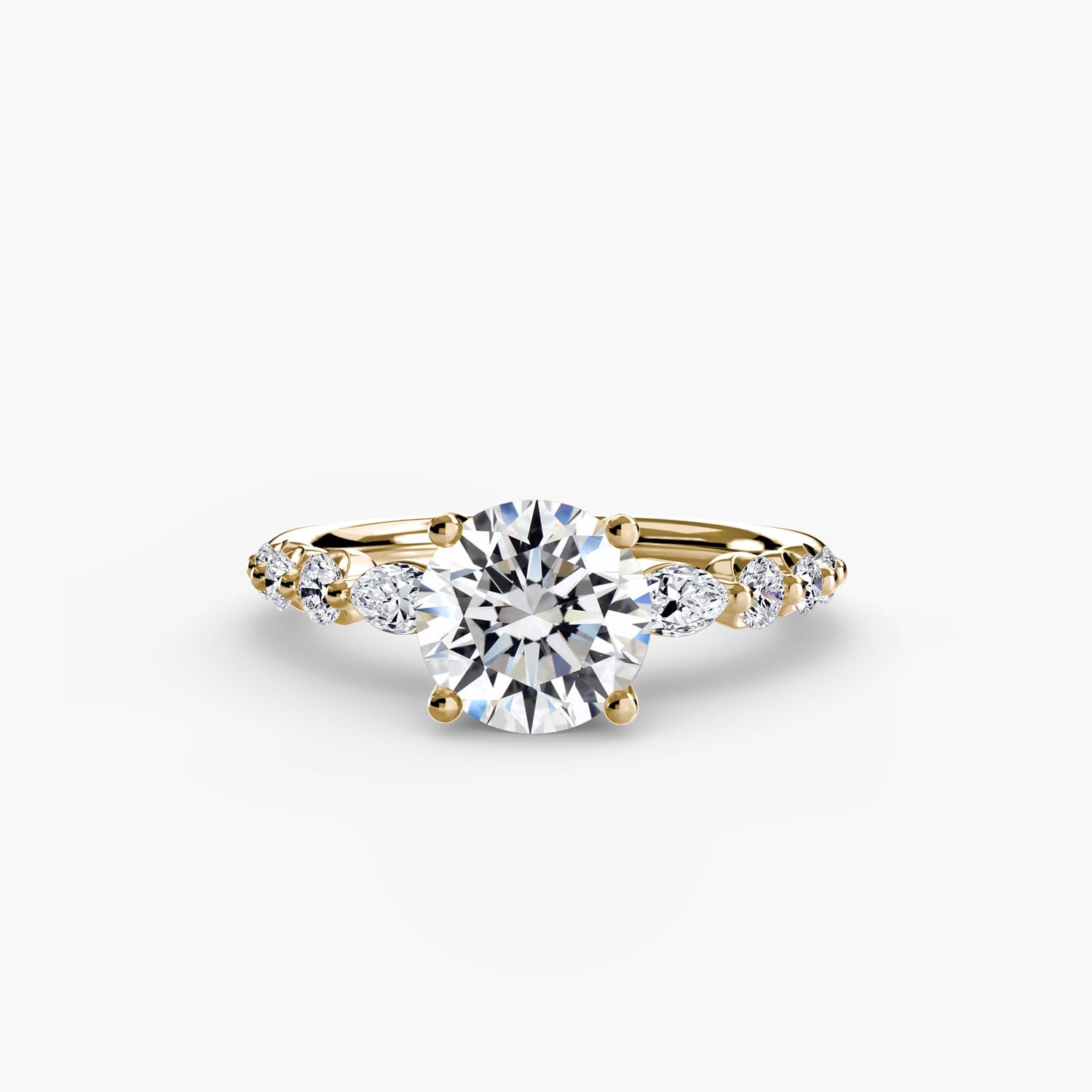 Real Brilliant Diamond Setting 0.29 ct Gold – front view