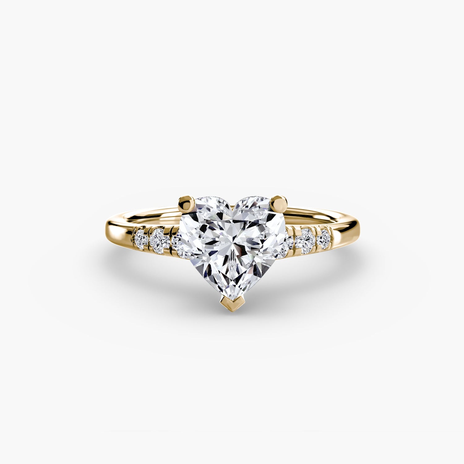Round Cut Precious Stone ring in Gold – detail view
