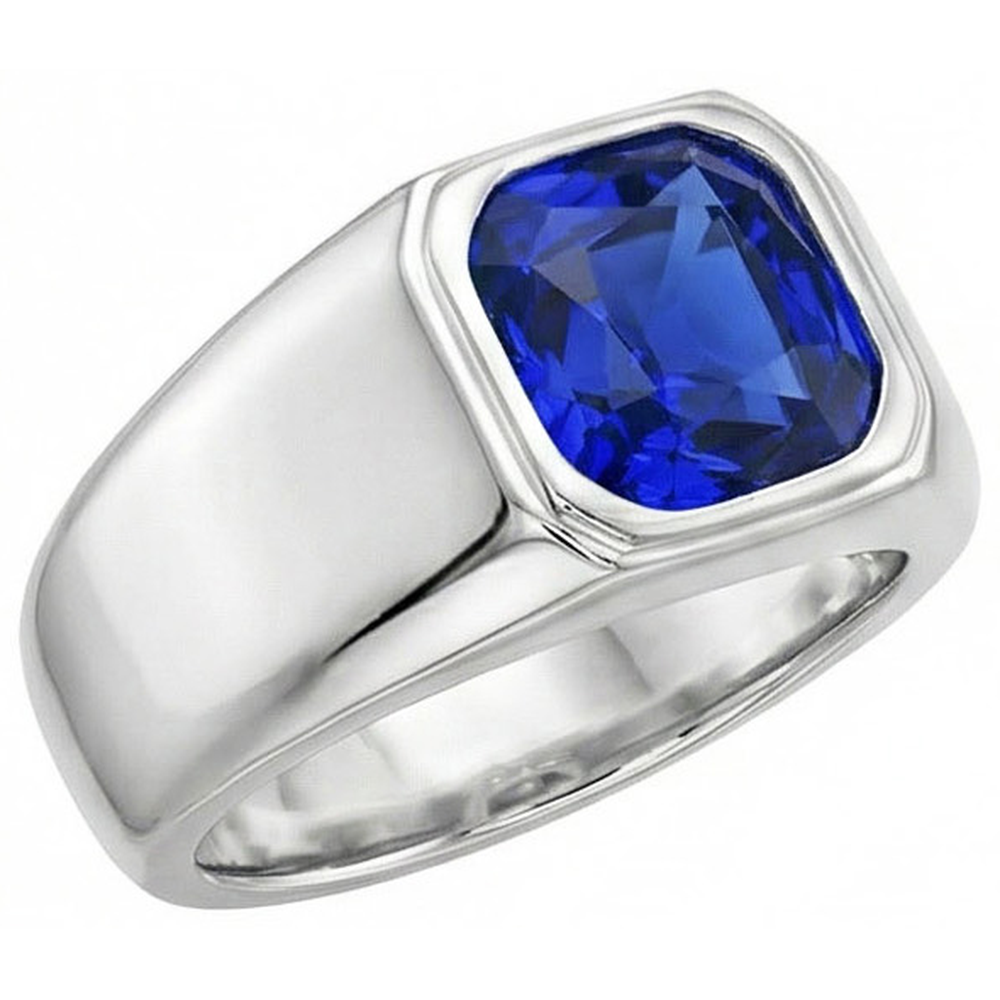 natural radiant sapphire 1ct ring close up detail