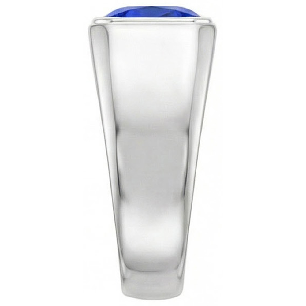 natural radiant sapphire 1ct ring top view