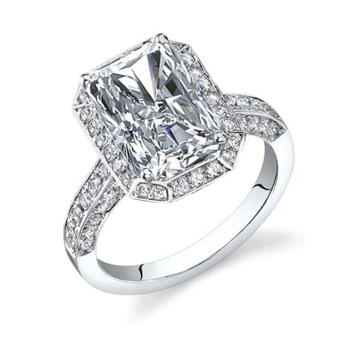 Radiant And Round 4.30 Ct Real Diamond Engagement Ring