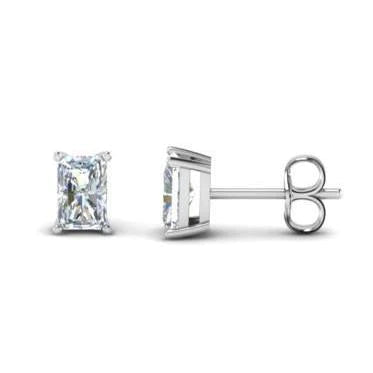 Radiant Cut Sparkling 3.50 Ct Real Diamonds Women Studs Earrings White Gold