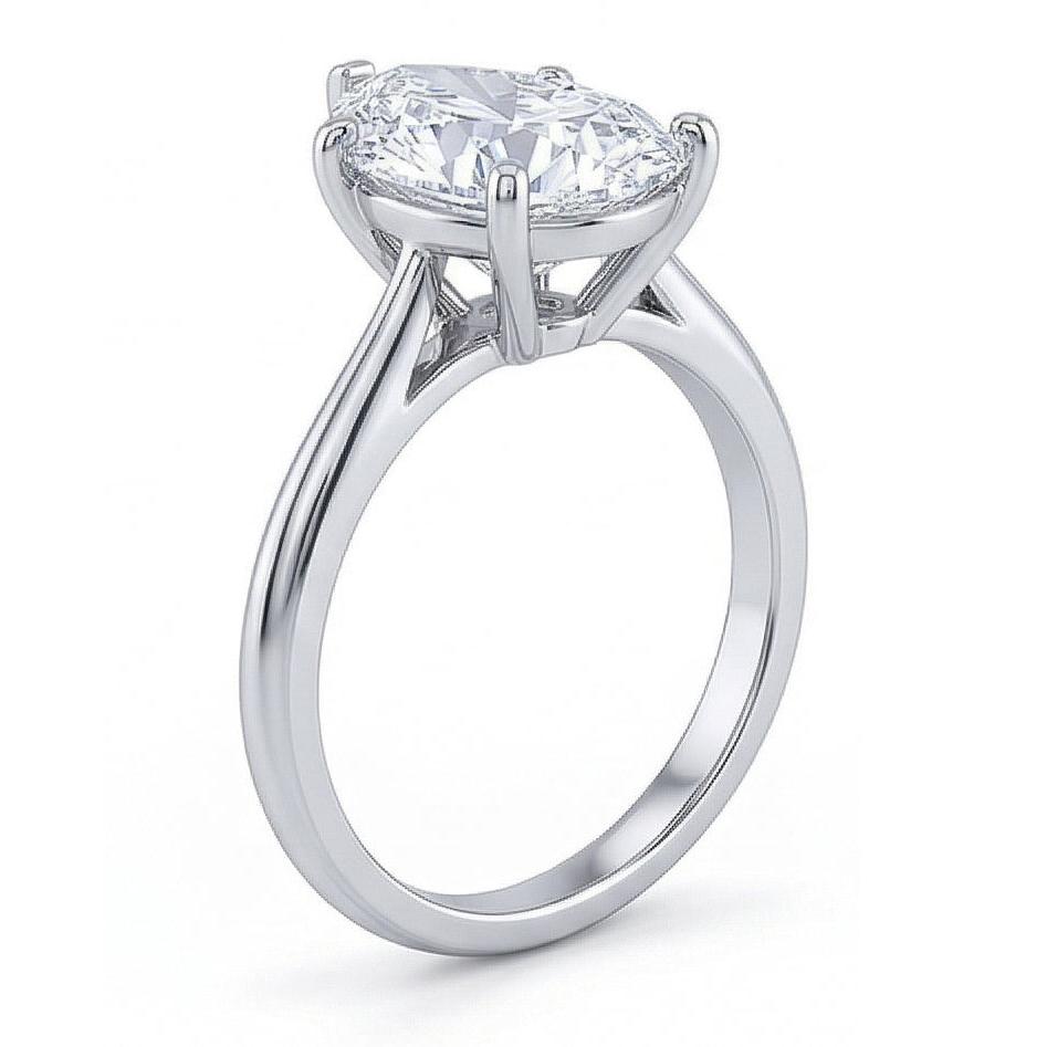 Real 2.50 Carat Solitaire Pear Cut Natural Earth Mined Diamond ( Not Lab Grown )  Engagement Ring