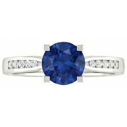 Real 2 Carat Sapphire Engagement Ring