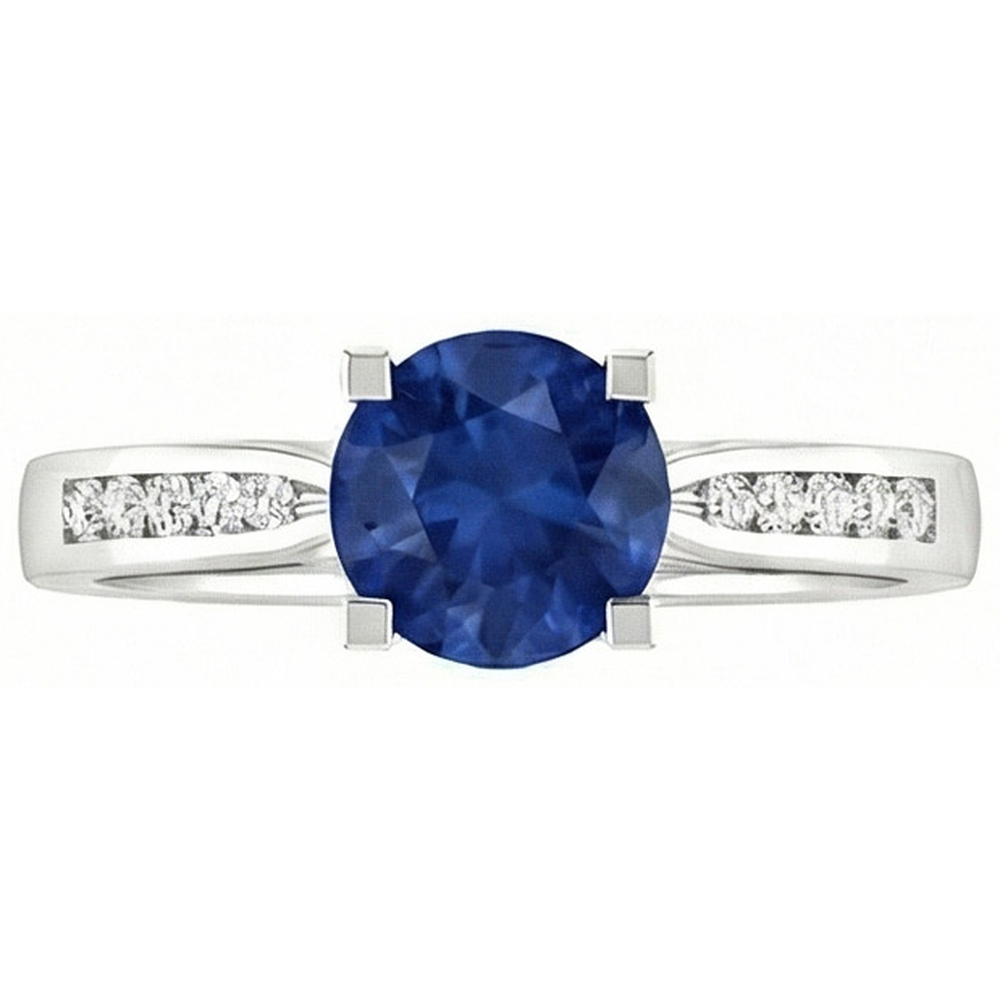 Real 2 Carat Sapphire Engagement Ring