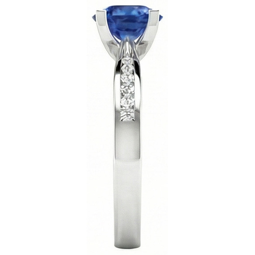 Real 2 Carat Sapphire Engagement Ring