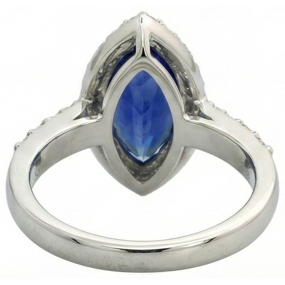 Real 4 Carat Marquise Sapphire Ring