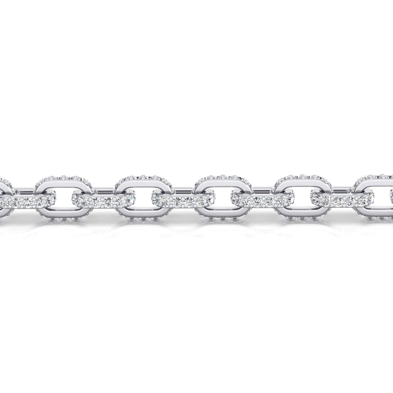 Real Diamond Chain Necklace 6.5 mm 9.25 Carats