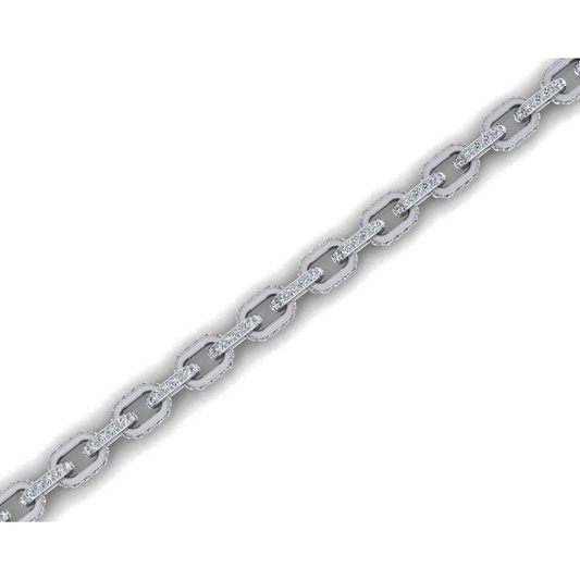 Real Diamond Chain Necklace 6.5 mm 9.25 Carats