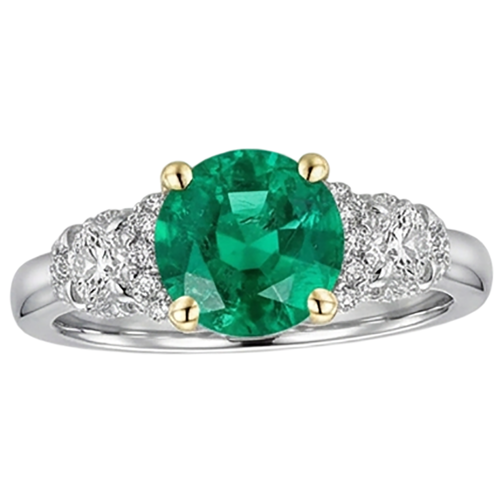 Dazzling Emerald Gemstone Ring 2.50 ct – front view