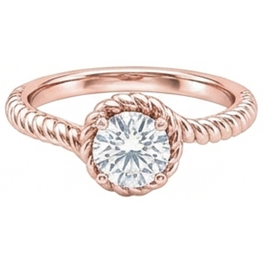 natural round diamond 1.75ct ring top view