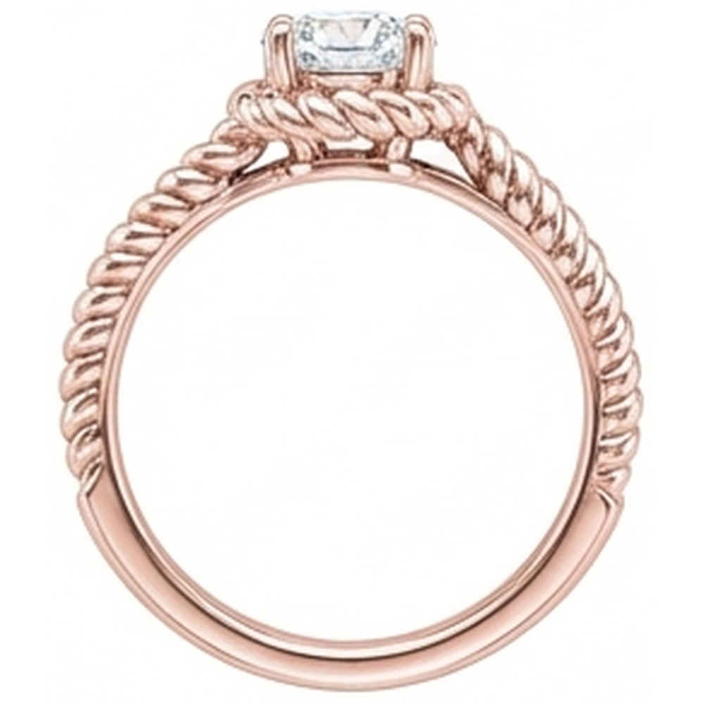 natural round diamond 1.75ct ring profile view