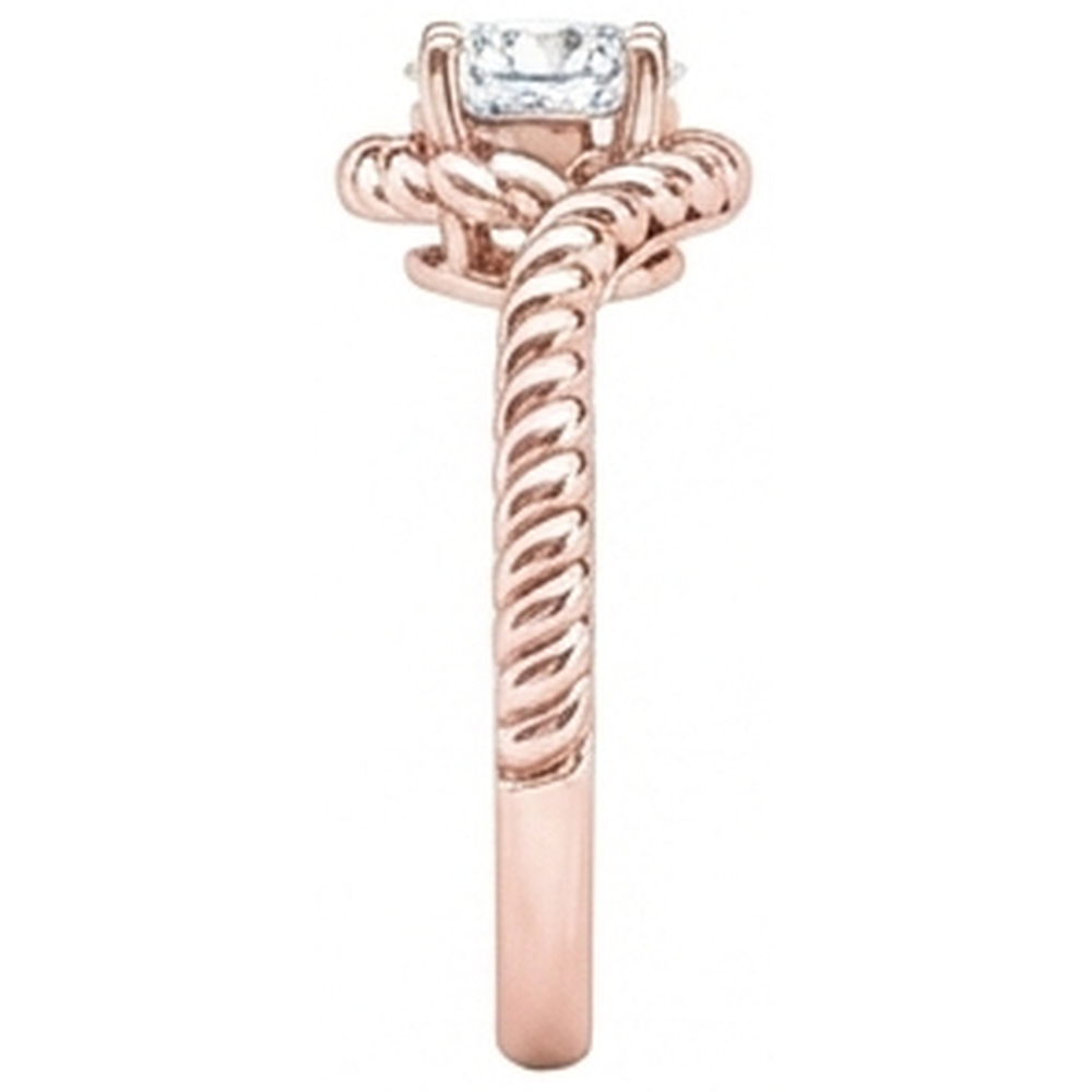 natural round diamond 1.75ct ring on white background