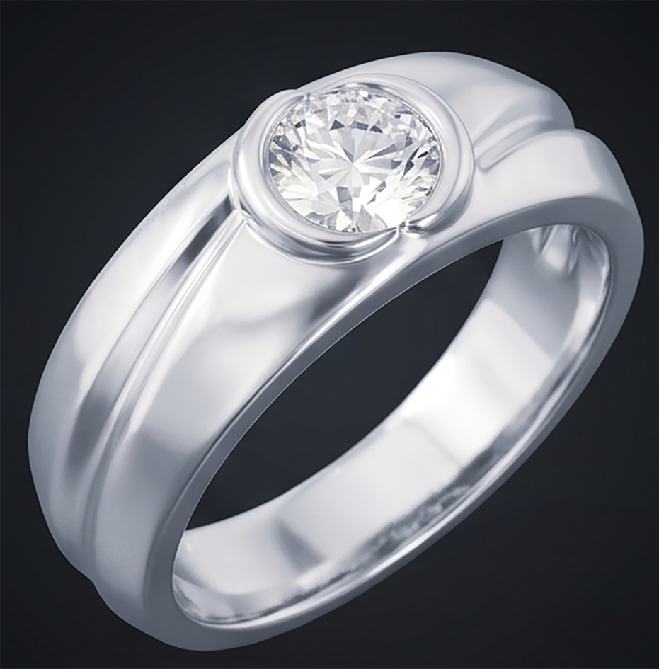 Real Oval Natural Earth Mined Diamond ( Not Lab Grown ) Ring Mens Jewelry Bezel