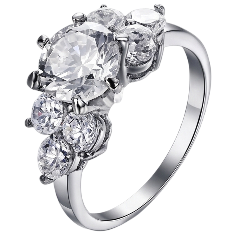 Real Round Natural Earth Mined Diamond ( Not Lab Grown )  Engagement Ring 3.80 Ct Basket Setting White Gold 14K