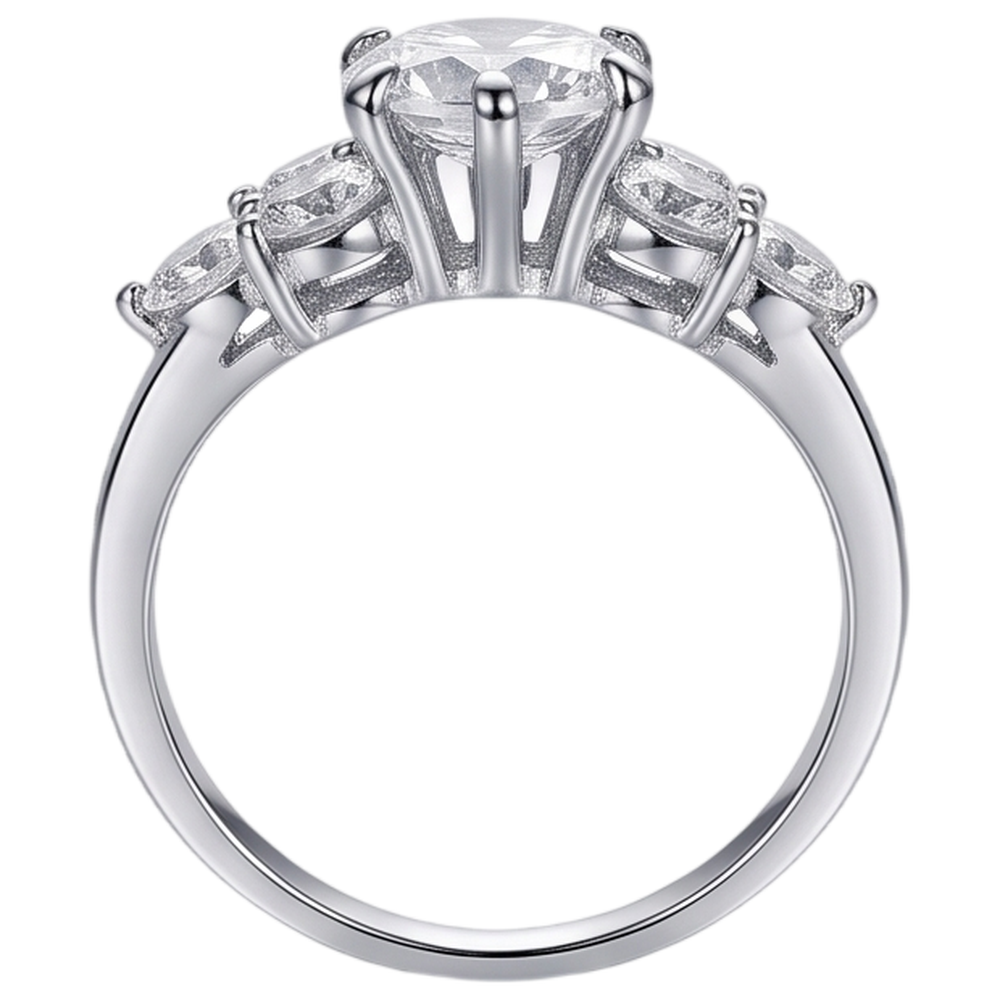 Real Round Natural Earth Mined Diamond ( Not Lab Grown )  Engagement Ring 3.80 Ct Basket Setting White Gold 14K