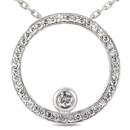 Real 1.55 Ct. Diamond Pendant With Round Cut Diamonds Bezel Set - Pendant-harrychadent.ca