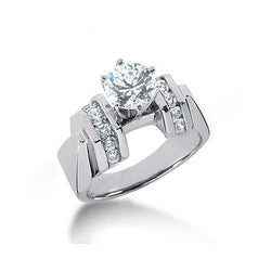 Real 1.85 Ct. Diamond Engagement Fancy Ring White Gold 14K