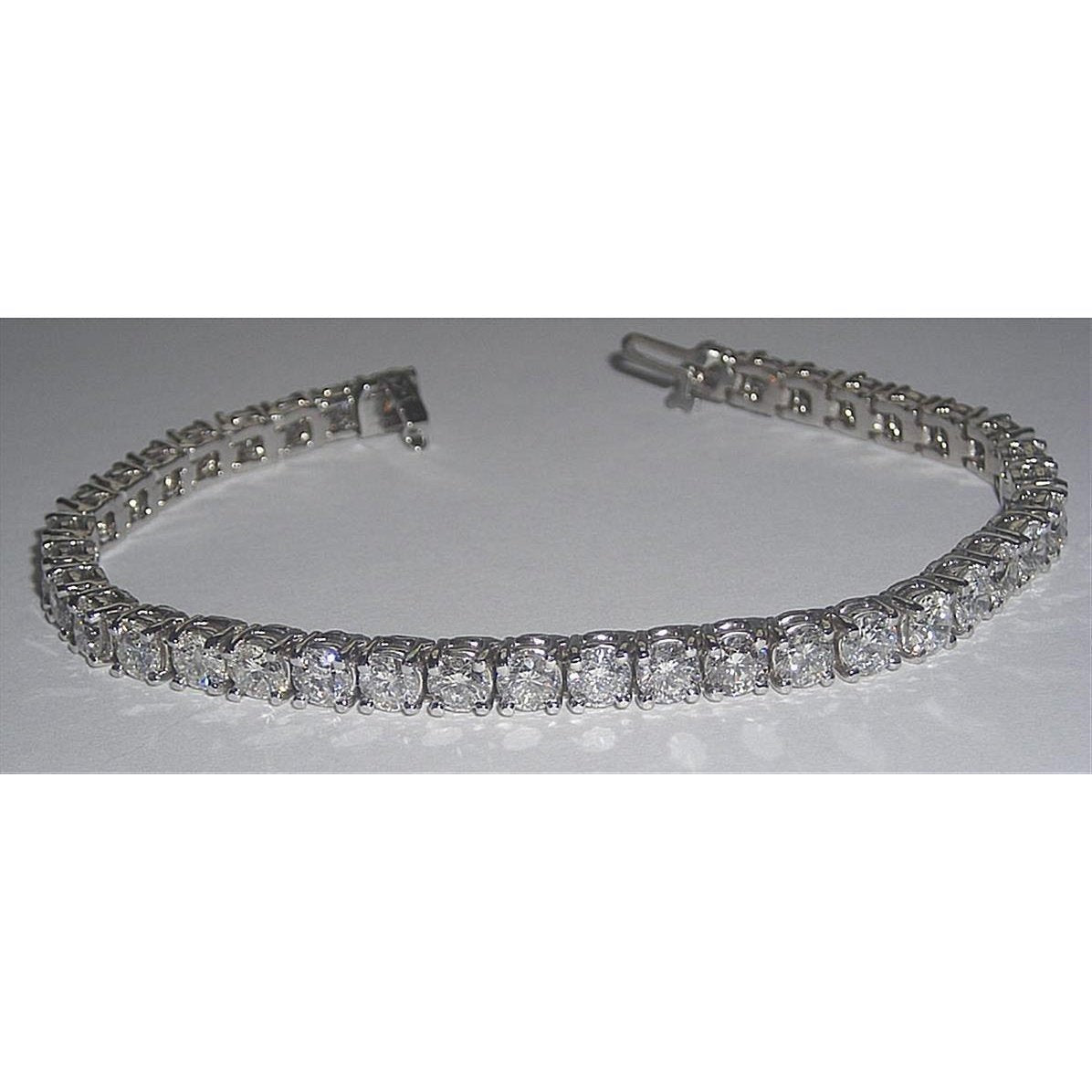 Real 16.72 Ct. Diamond Tennis Bracelet Jewelry White Gold 14K - Tennis Bracelet-harrychadent.ca