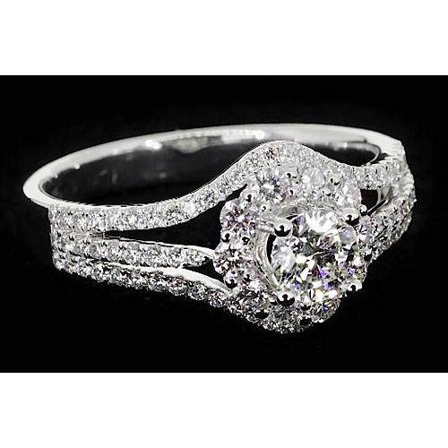 Real 2.50 Carats Anniversary Ring Split Shank Jewelry